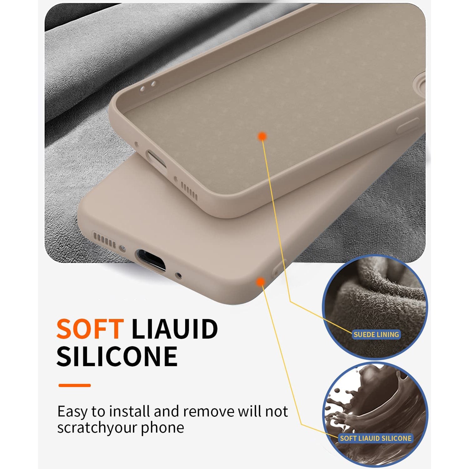 For Samsung Galaxy A15 4G / A15 5G Liquid Silicone Case Kickstand Cover with 2.5D Arc Edge Tempered Glass Film For Samsung Galaxy A15 4G / A15 5G Liquid Silicone Case Kickstand Cover with 2.5D Arc Edge Tempered Glass Film